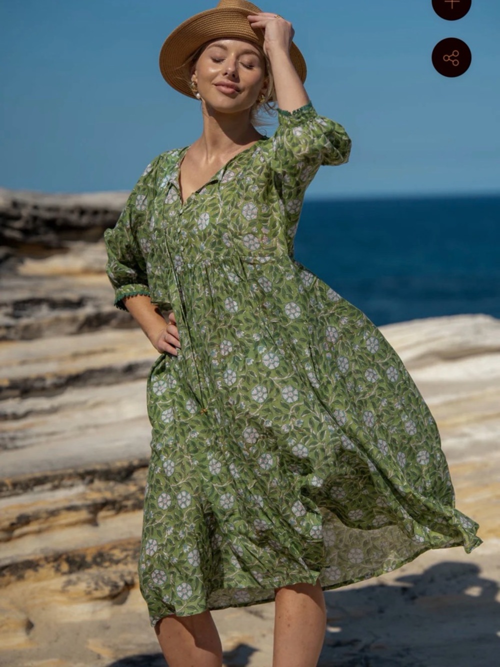 ✨ River Goddess Hawa Midi Dress S/M Oversized Boho Forest ✨